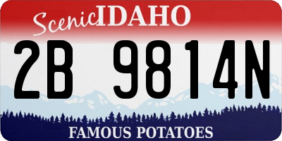 ID license plate 2B9814N