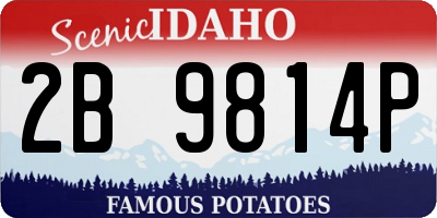 ID license plate 2B9814P