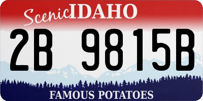 ID license plate 2B9815B