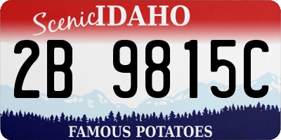 ID license plate 2B9815C