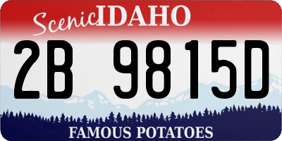 ID license plate 2B9815D