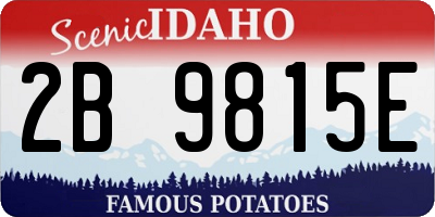 ID license plate 2B9815E