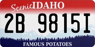 ID license plate 2B9815I