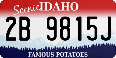 ID license plate 2B9815J