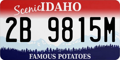 ID license plate 2B9815M