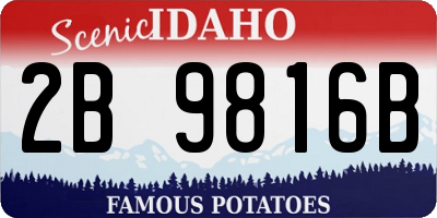 ID license plate 2B9816B