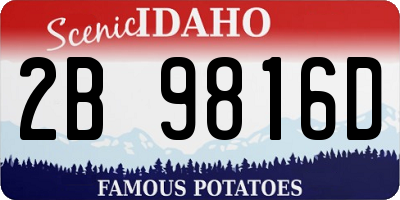 ID license plate 2B9816D