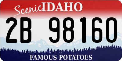 ID license plate 2B9816O