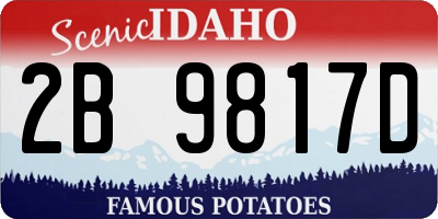 ID license plate 2B9817D