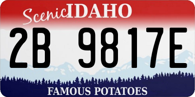 ID license plate 2B9817E