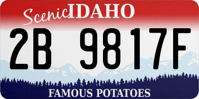 ID license plate 2B9817F