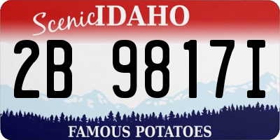 ID license plate 2B9817I