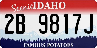 ID license plate 2B9817J