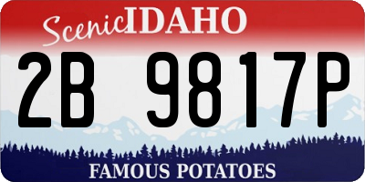 ID license plate 2B9817P
