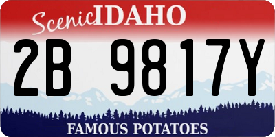 ID license plate 2B9817Y