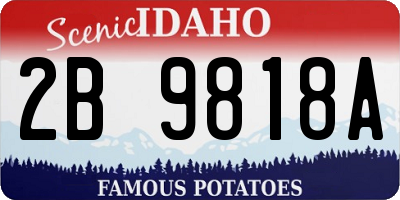 ID license plate 2B9818A