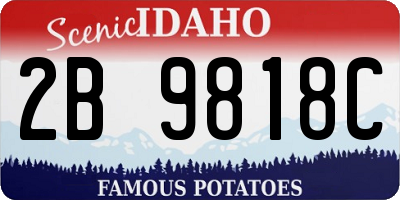 ID license plate 2B9818C