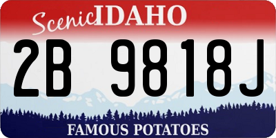 ID license plate 2B9818J