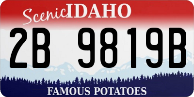 ID license plate 2B9819B