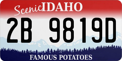 ID license plate 2B9819D