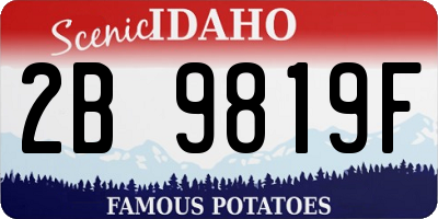 ID license plate 2B9819F