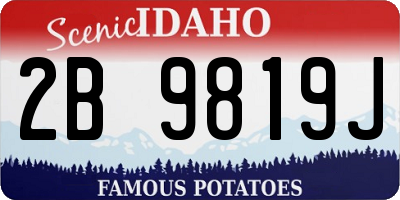 ID license plate 2B9819J
