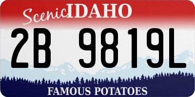 ID license plate 2B9819L