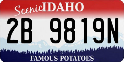 ID license plate 2B9819N