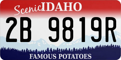 ID license plate 2B9819R