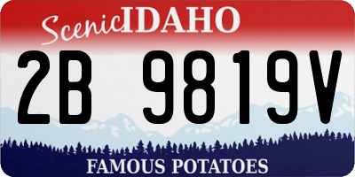 ID license plate 2B9819V