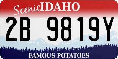 ID license plate 2B9819Y