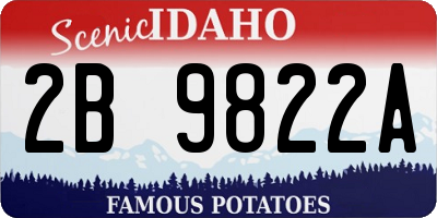 ID license plate 2B9822A