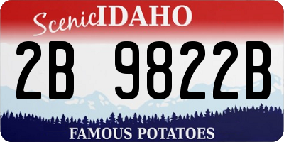 ID license plate 2B9822B