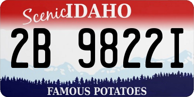 ID license plate 2B9822I