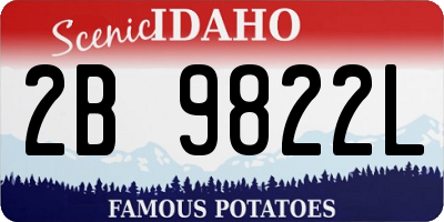 ID license plate 2B9822L