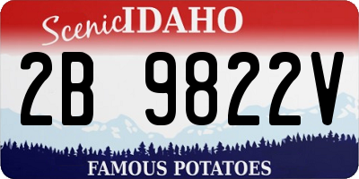 ID license plate 2B9822V