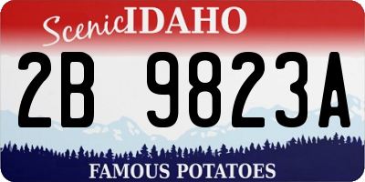 ID license plate 2B9823A