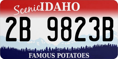 ID license plate 2B9823B