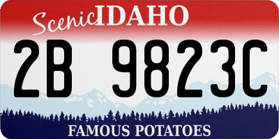 ID license plate 2B9823C