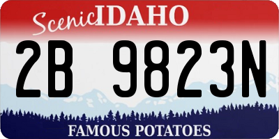 ID license plate 2B9823N