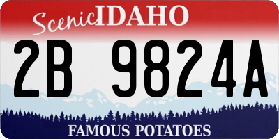 ID license plate 2B9824A