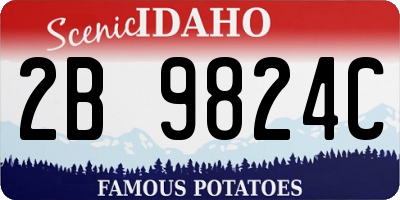 ID license plate 2B9824C