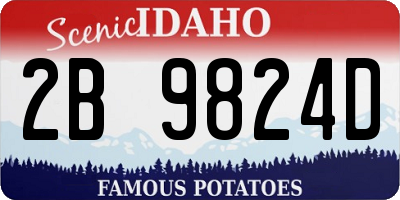 ID license plate 2B9824D