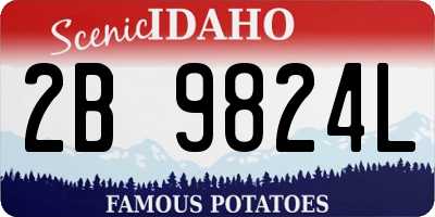 ID license plate 2B9824L