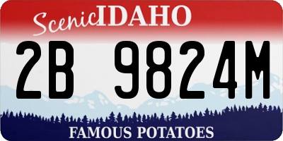 ID license plate 2B9824M