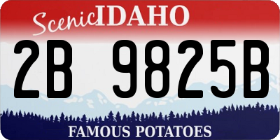 ID license plate 2B9825B