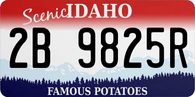 ID license plate 2B9825R