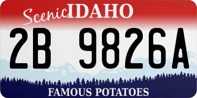 ID license plate 2B9826A