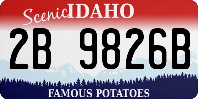 ID license plate 2B9826B