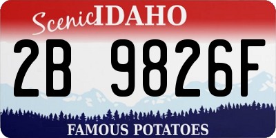 ID license plate 2B9826F